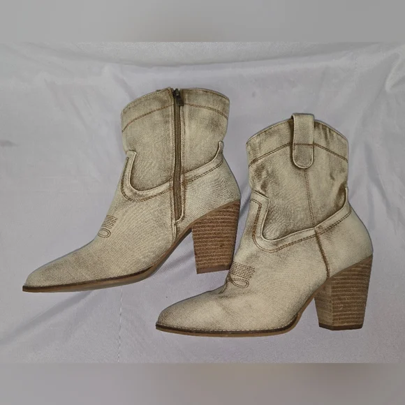 Corkys Friends In Low Places 3.5-Inch Heel Booties Memory Foam Insoles sz 9 - Picture 5 of 9